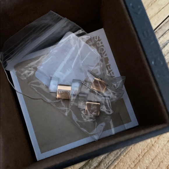Michael Kors rose gold lucite bling watch